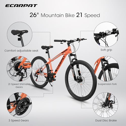 26 Inch 21-Speed Full Suspension Carbon Steel Mountain Bike V8472