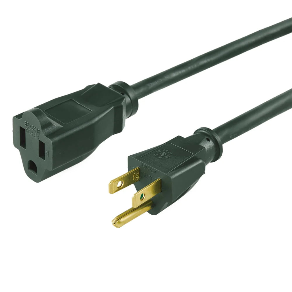 100FT 16AWG 3 Prong Green Single Outlet Outdoor Extension Cord V339