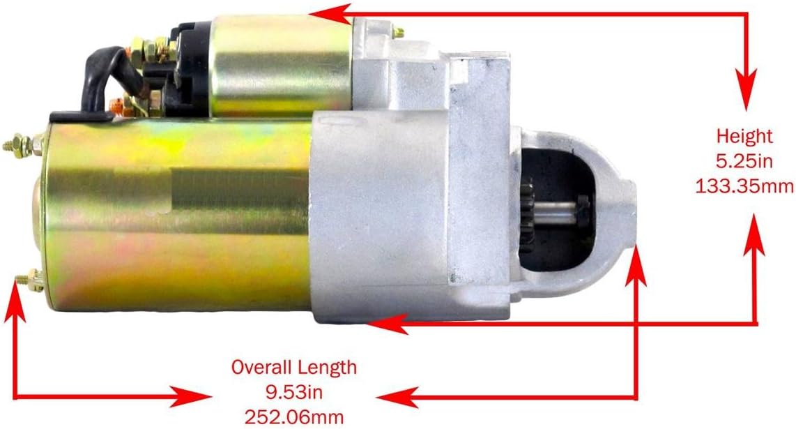 3HP High Torque Mini Starter for 327 350 400, 153 Tooth Flywheel, Pack of 2 C762002