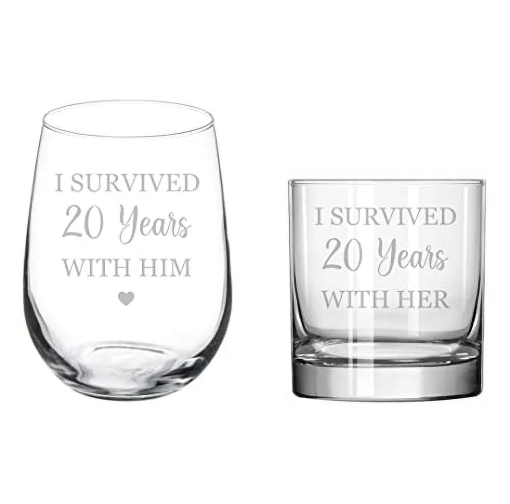 Set of 2 Stemless Glasses Q779