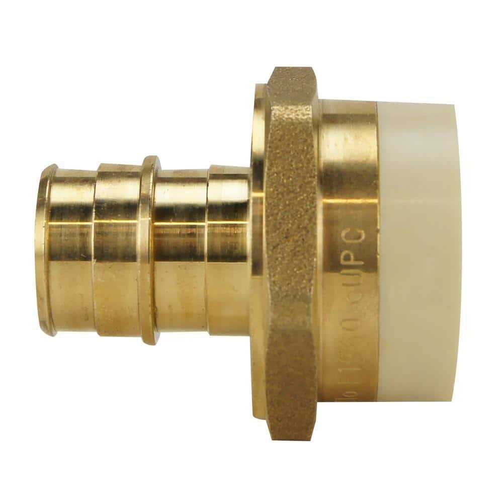 3/4 in. Brass PEX-A Barb x 3/4 in. Schedule 40 PVC Straight Adapter B349