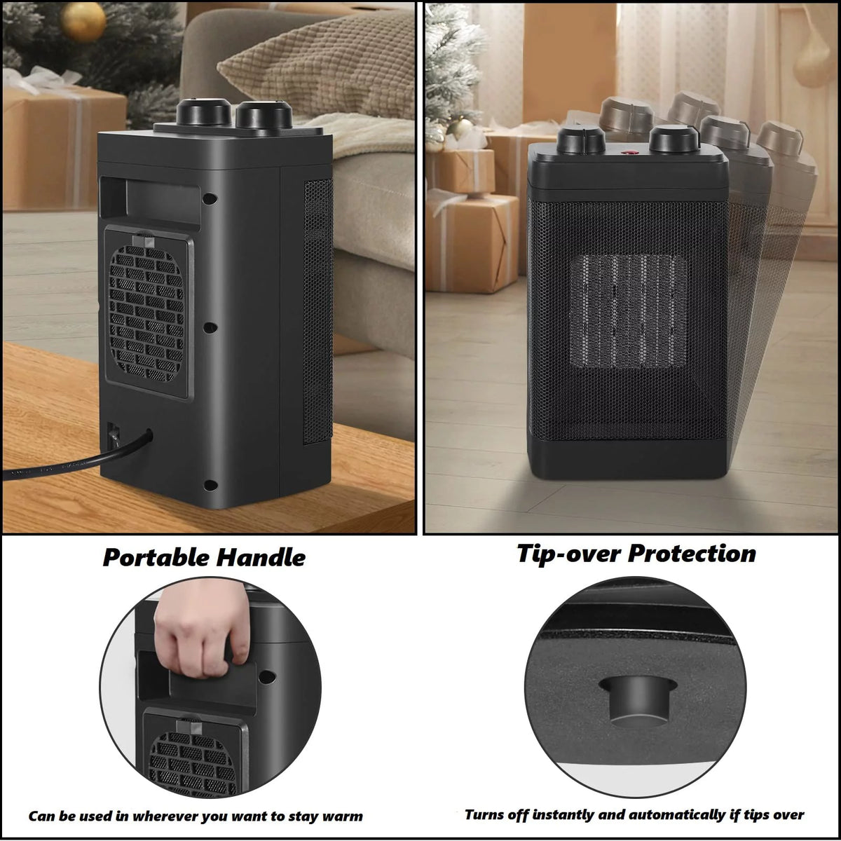1500-Watt Ceramic Oscillating Space Heater Q424775