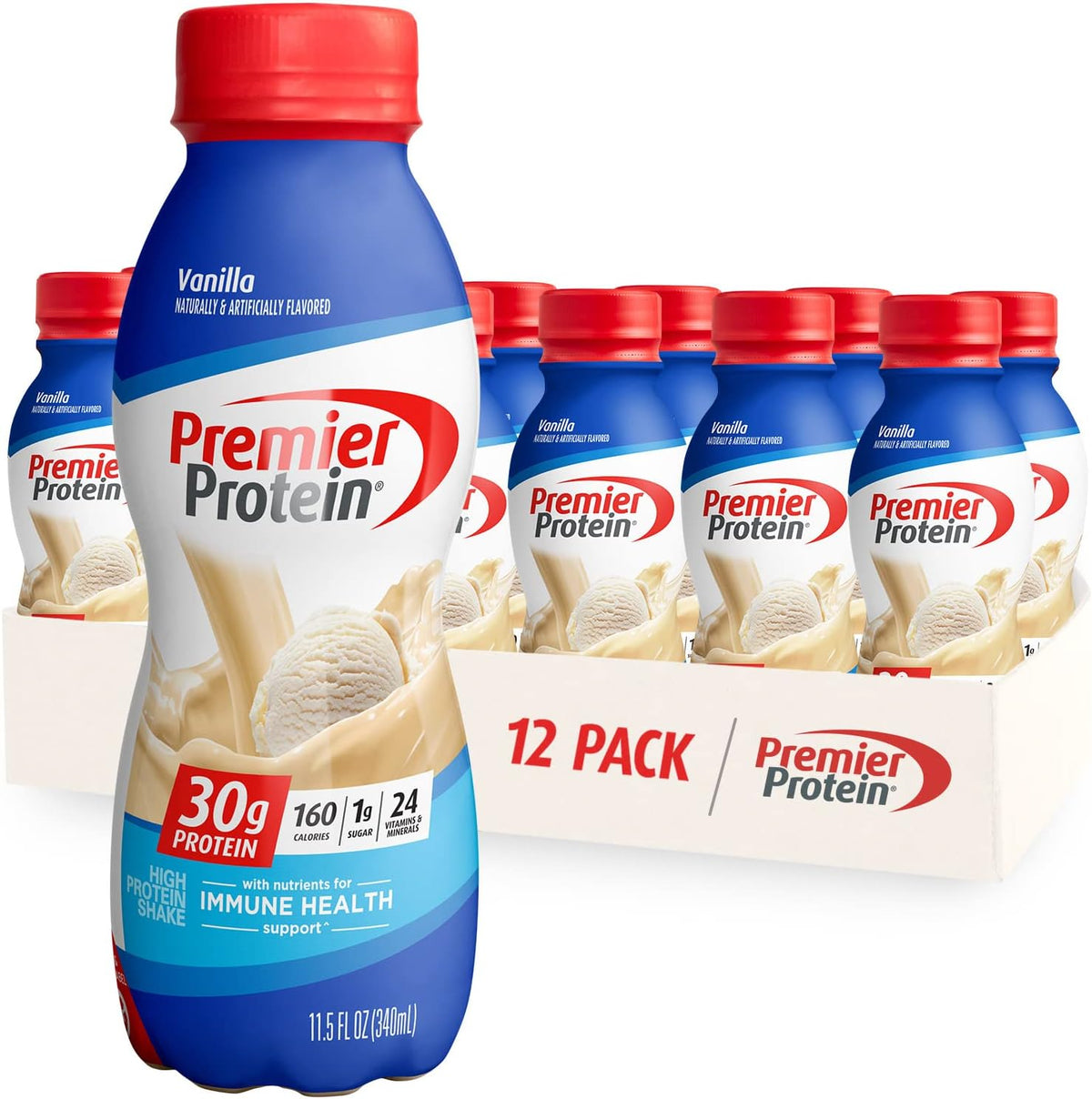 12 Packs Premier Protein Shake Cookies & Cream and Vanilla V33127