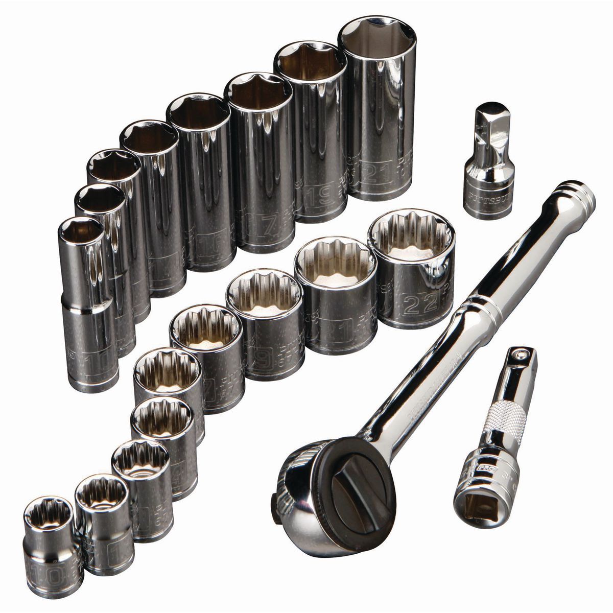 3/8 in. Drive Metric Socket Set, 20-Piece E336371
