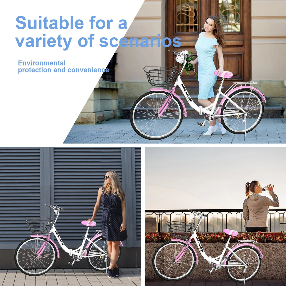 26 Inch Pink Cruiser Bike V45138