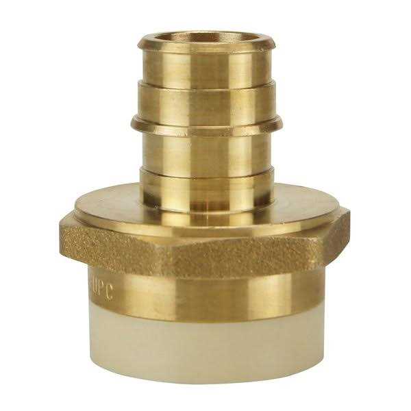 3/4 in. Brass PEX-A Barb x 3/4 in. Schedule 40 PVC Straight Adapter B349