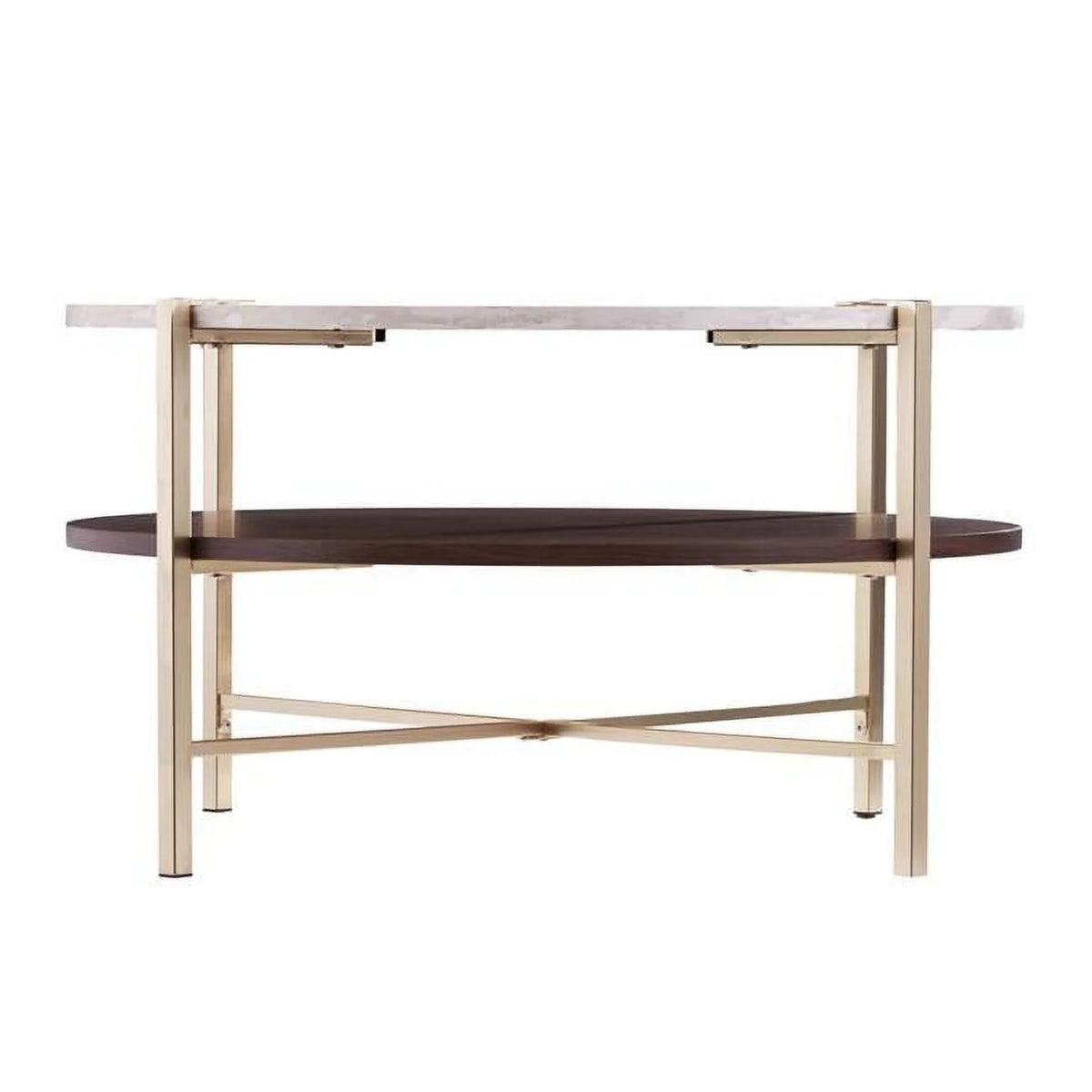 33 in. Brass Round Coffee Table M481036