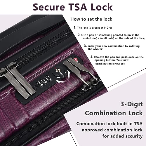 21 Inch Hardshell Carry on Luggage with Laptop Pocket T622233