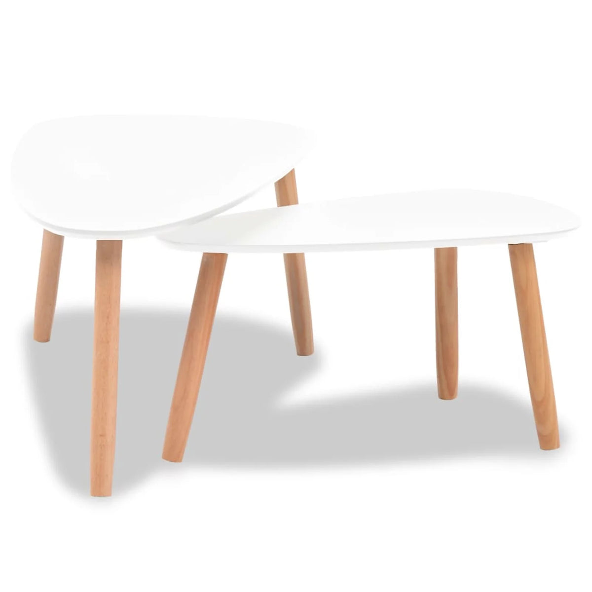 2 Piece Coffee Table Set White Q909619