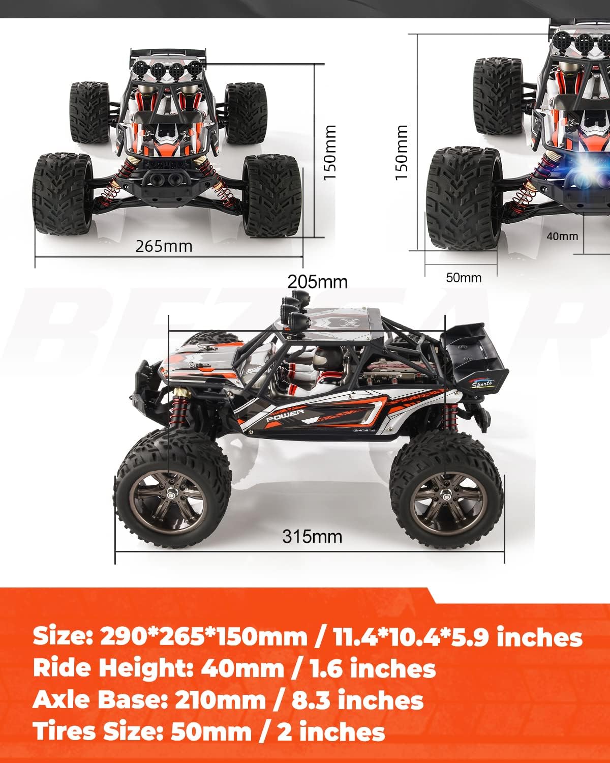 1:12 Scale Remote Control Truck 2WD 38 Km/h P485