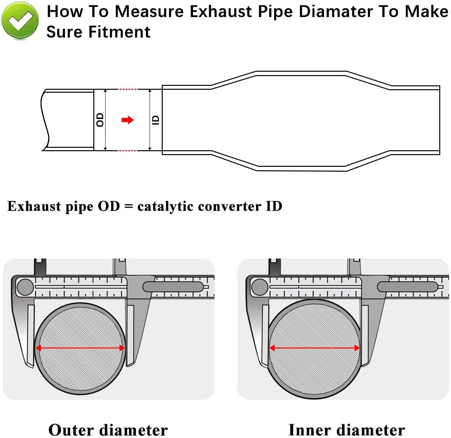 2.5" Inlet/Outlet Catalytic Converter with O2 Port & Heat Shield, Pack of 2 F2094
