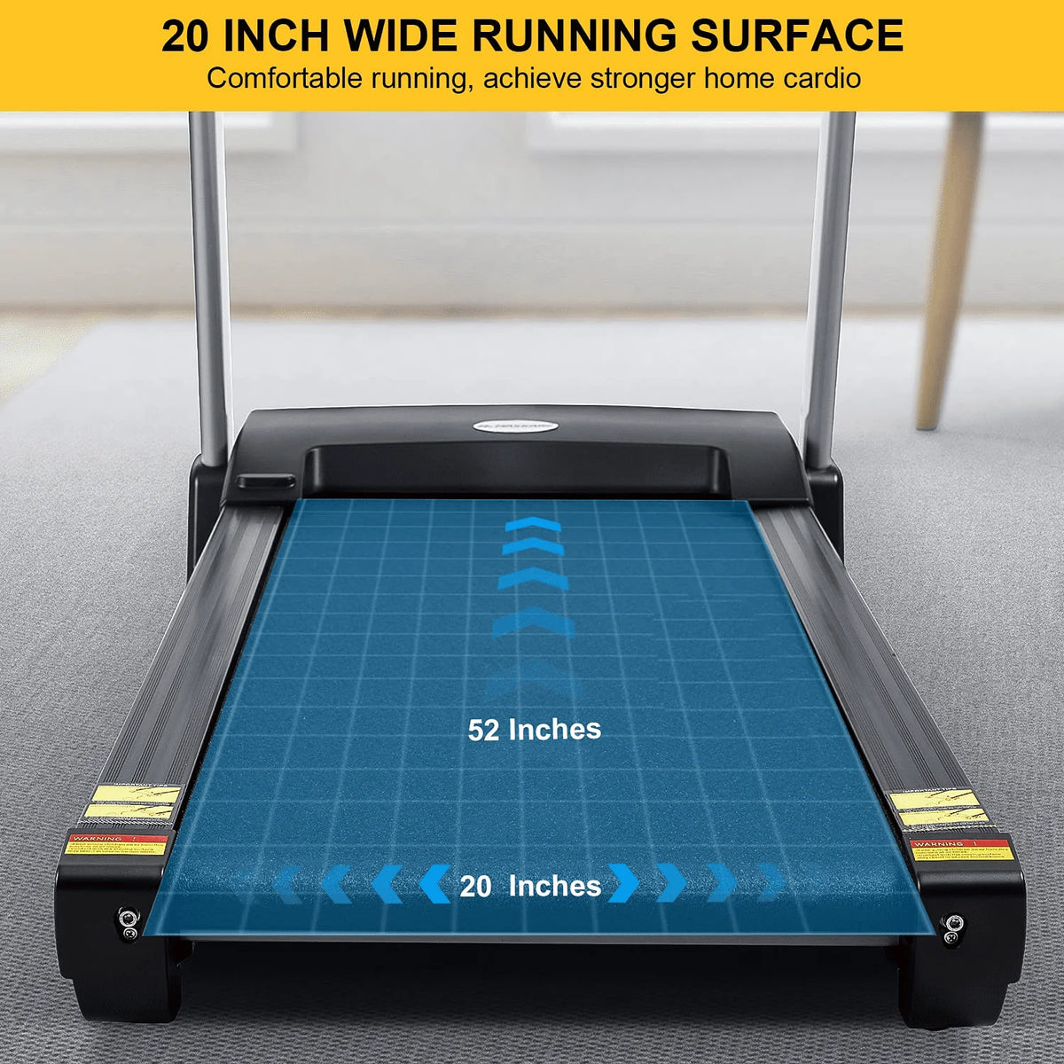 3HP Folding Treadmill with 15% Auto Incline, 300 LBS Capacity Z978
