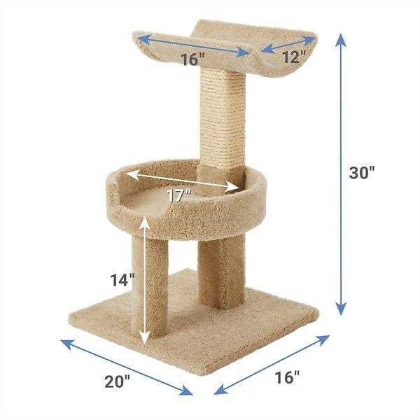 32-in Real Carpet Wooden Cat Tree Y369