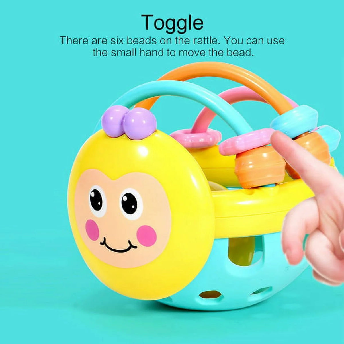 Rattle Ball Sensory Teether Toy Silicone W81230