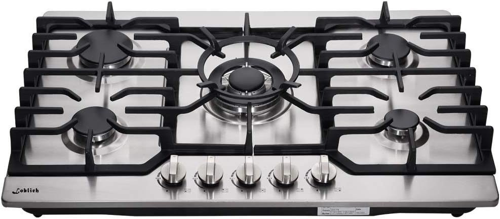 30 In Stainless Steel Gas Cooktop with 5 Sealed Burners J679