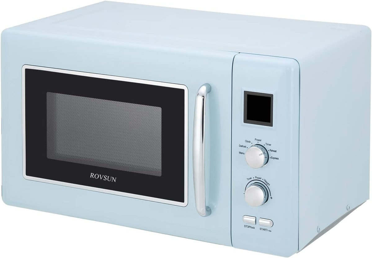 0.9 Cu.ft 900W Retro Countertop Microwave Oven White G440989