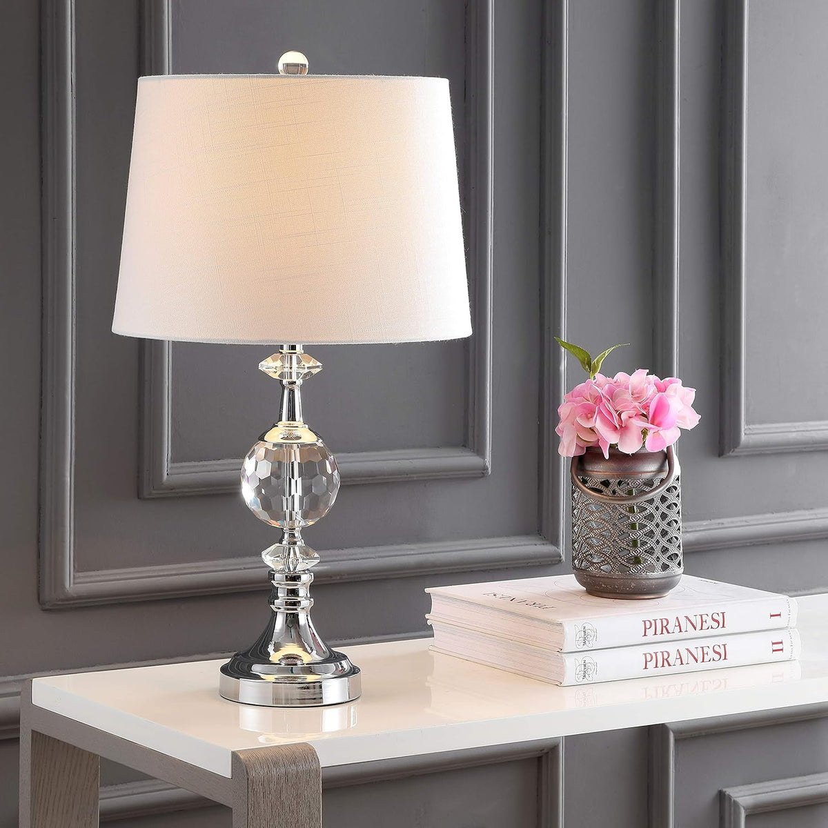 25.5 LED Crystal/Metal Lamp C600