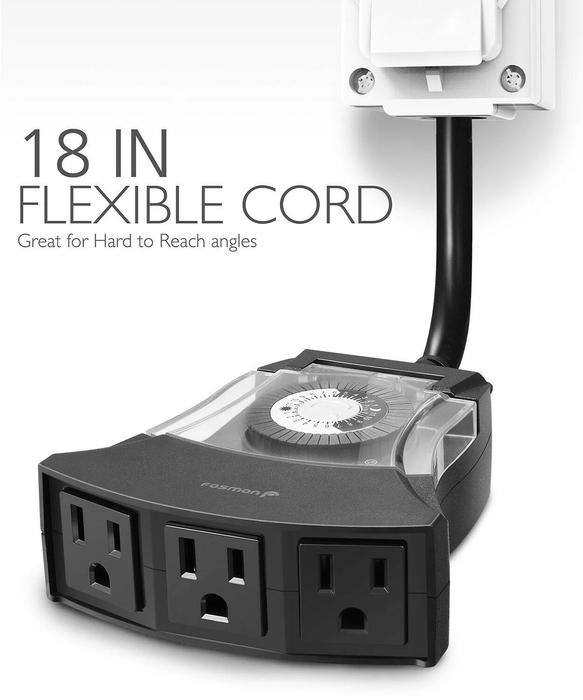 24 Hour Outdoor Mechanical 3 Outlet Timer Weatherproof Automatic Switch Light Q43633