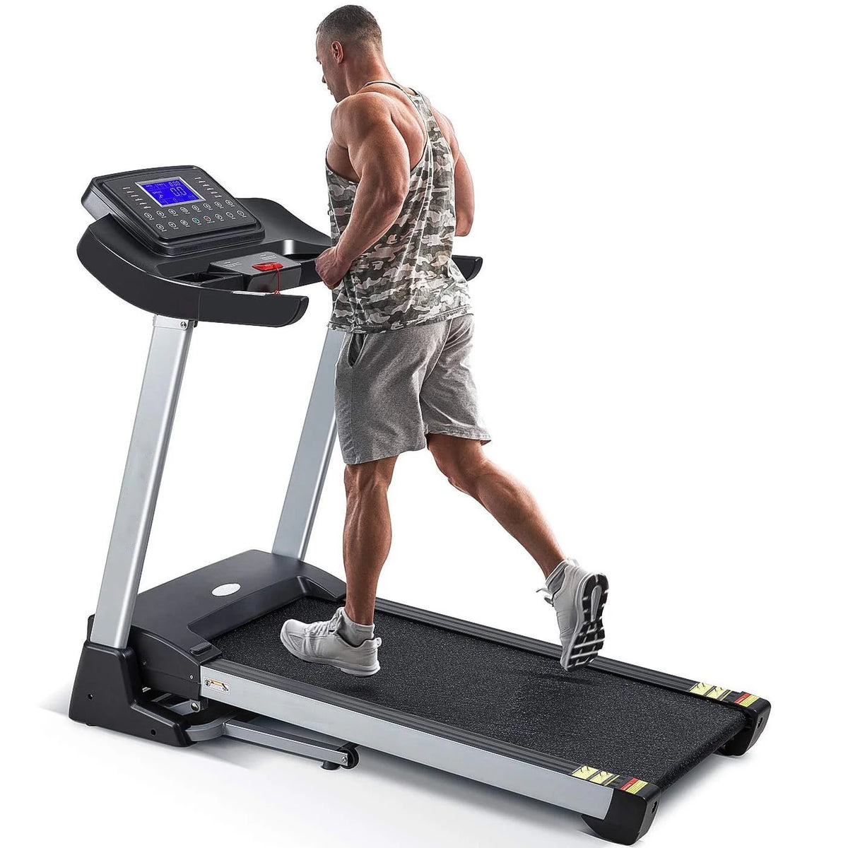 3HP Folding Treadmill with 15% Auto Incline, 300 LBS Capacity Z978