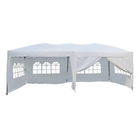 10x20 ft Pop Up Canopy Tent Gazebo with Sides - White N995617