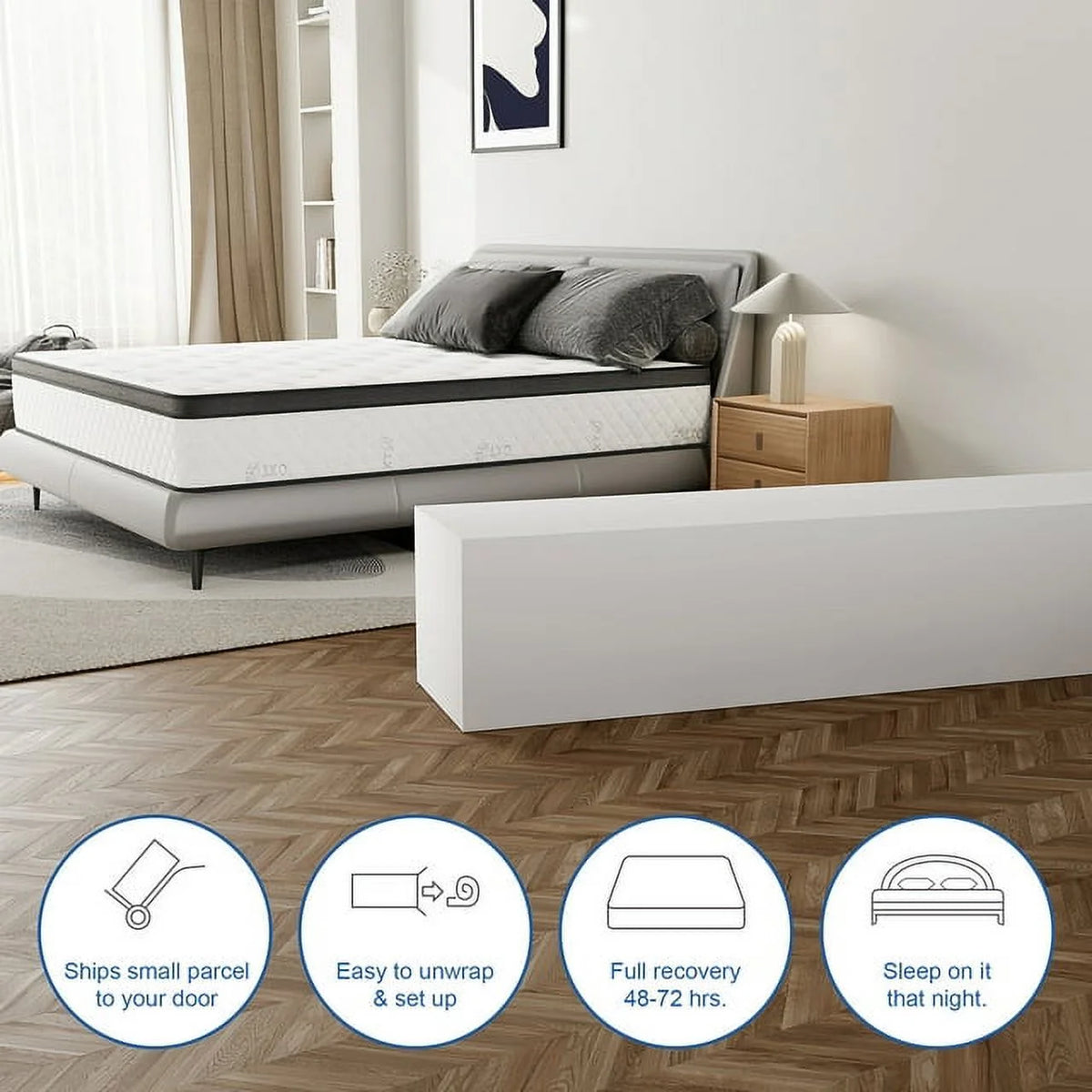 12 Inch Memory Foam Innerspring Hybrid Queen Mattress Y524924