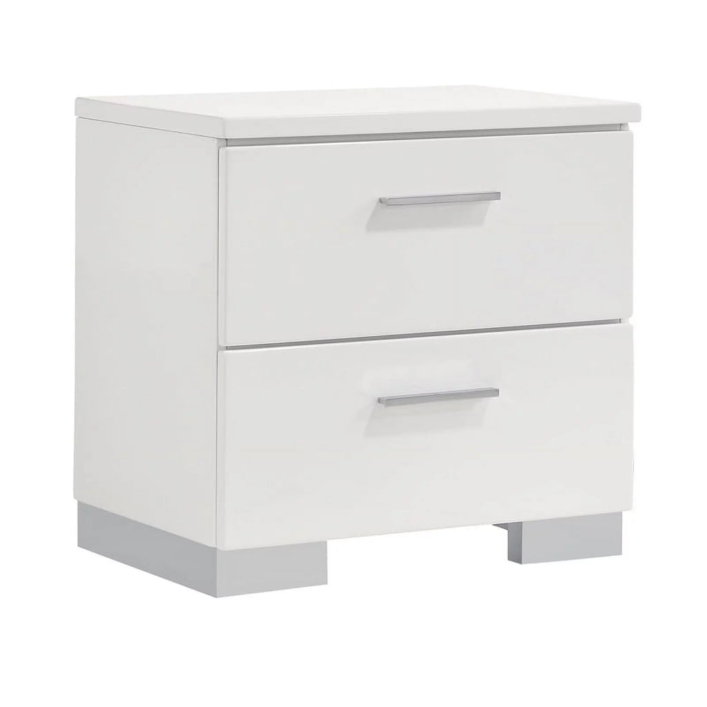 Queen Bedroom Set Glossy White F5823