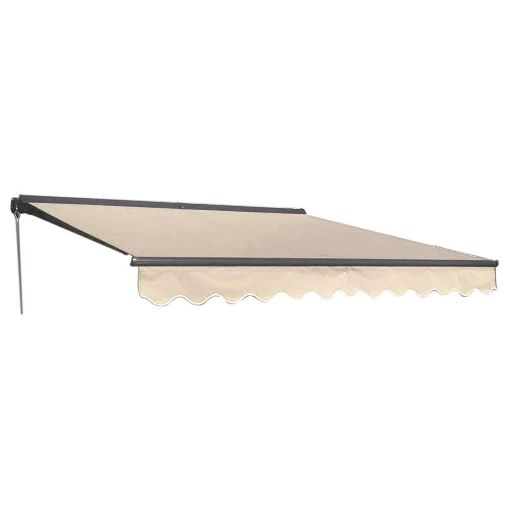 13x10 ft Half Cassette Retractable Patio Awning Ivory Y639646