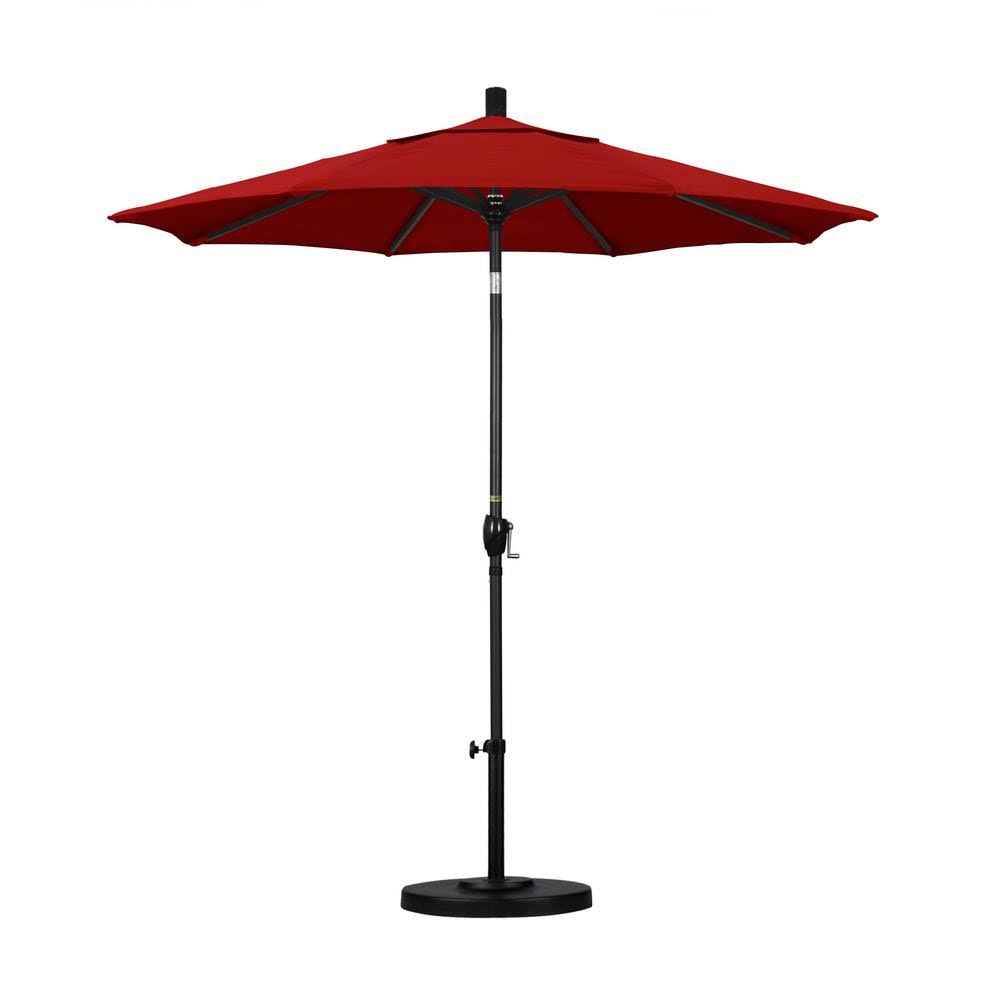 Red 7.5 ft Market Patio Umbrella with Push Tilt K87335