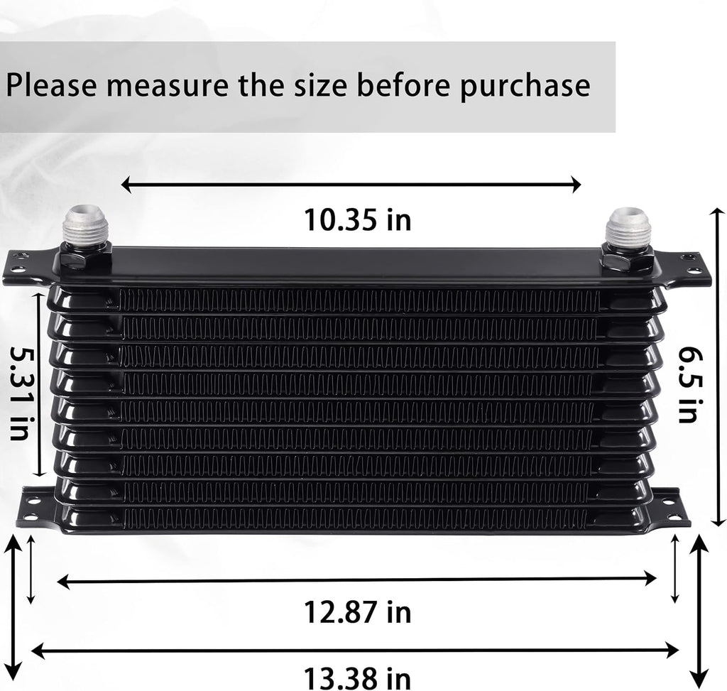 10 Row AN10 Stacked Plate Aluminum Oil Cooler Pack of 2 L687