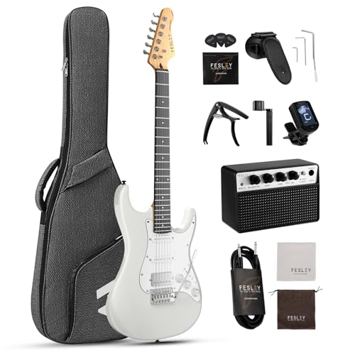 39 Inch HSS Pickup Full Size Solid Body Electric Guitar Kit with Amplifier W852143