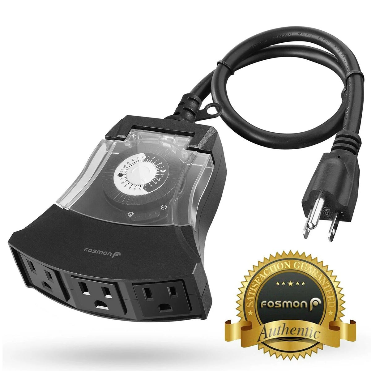 24 Hour Outdoor Mechanical 3 Outlet Timer Weatherproof Automatic Switch Light Q43633