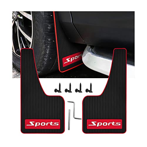 2Pcs PVC Black Mud Flaps Fender Splash Guards with Hardware Z827
