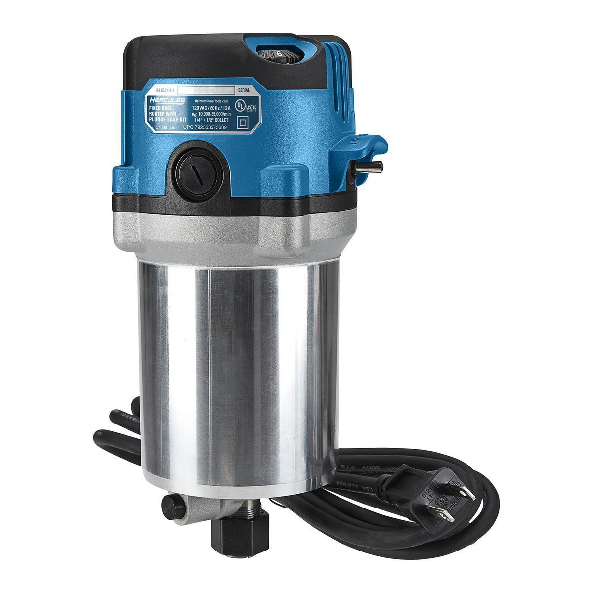 12 Amp Variable-Speed Fixed Base Router with Plunge Base Kit X93505
