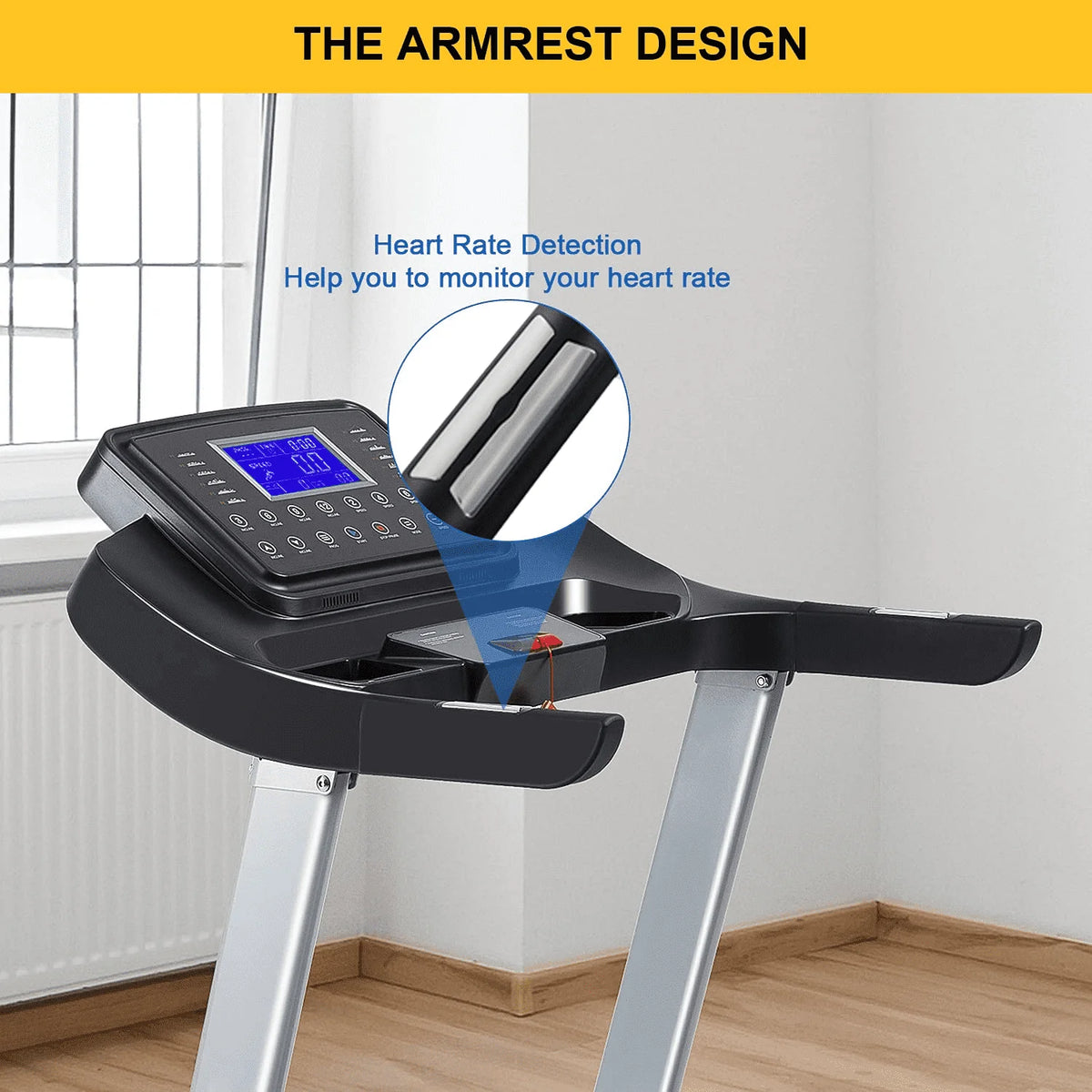 3HP Folding Treadmill with 15% Auto Incline, 300 LBS Capacity Z978