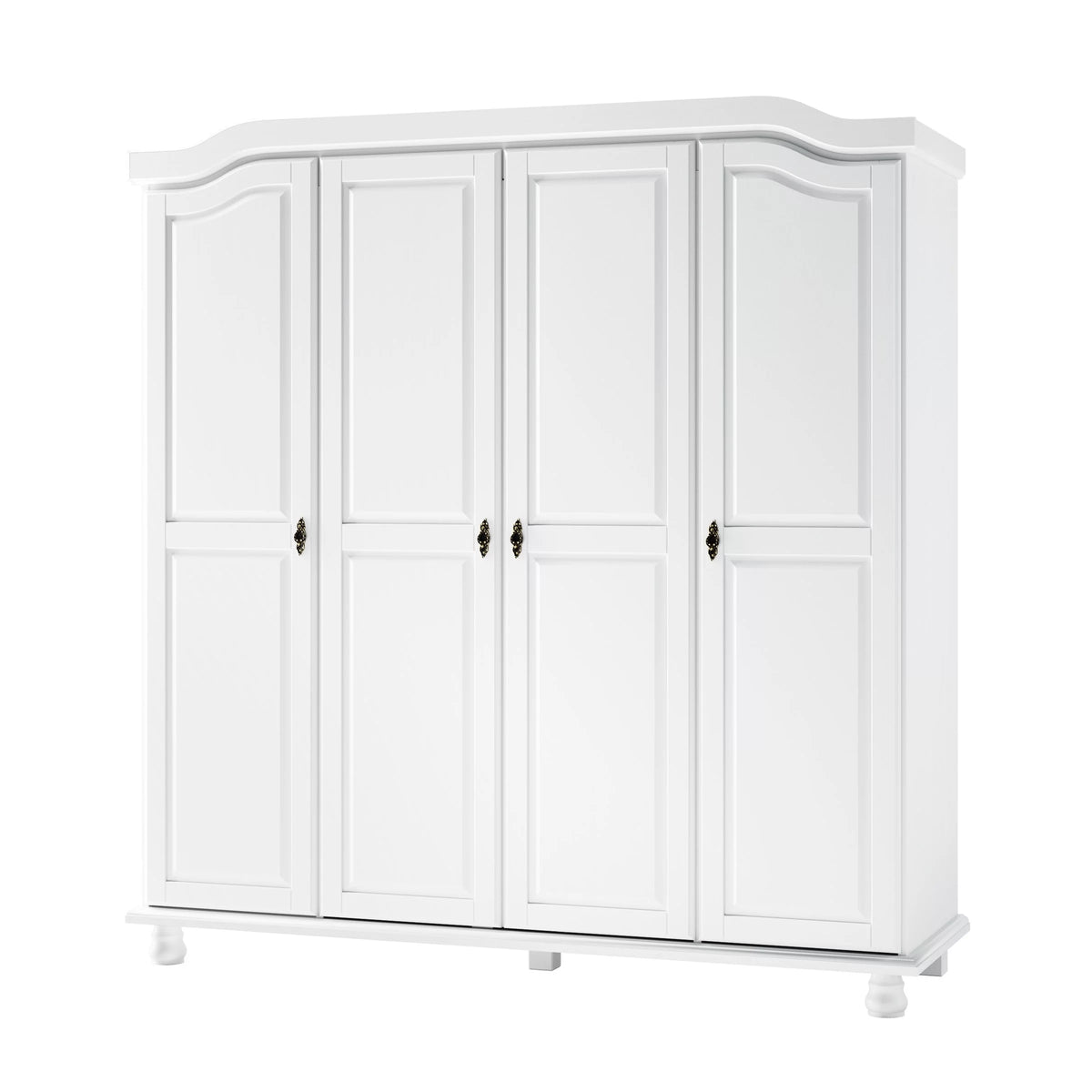100% Solid Wood 4-Door Wardrobe Armoire O194