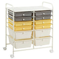 12 Drawer Rolling Storage Cart Organizer M456