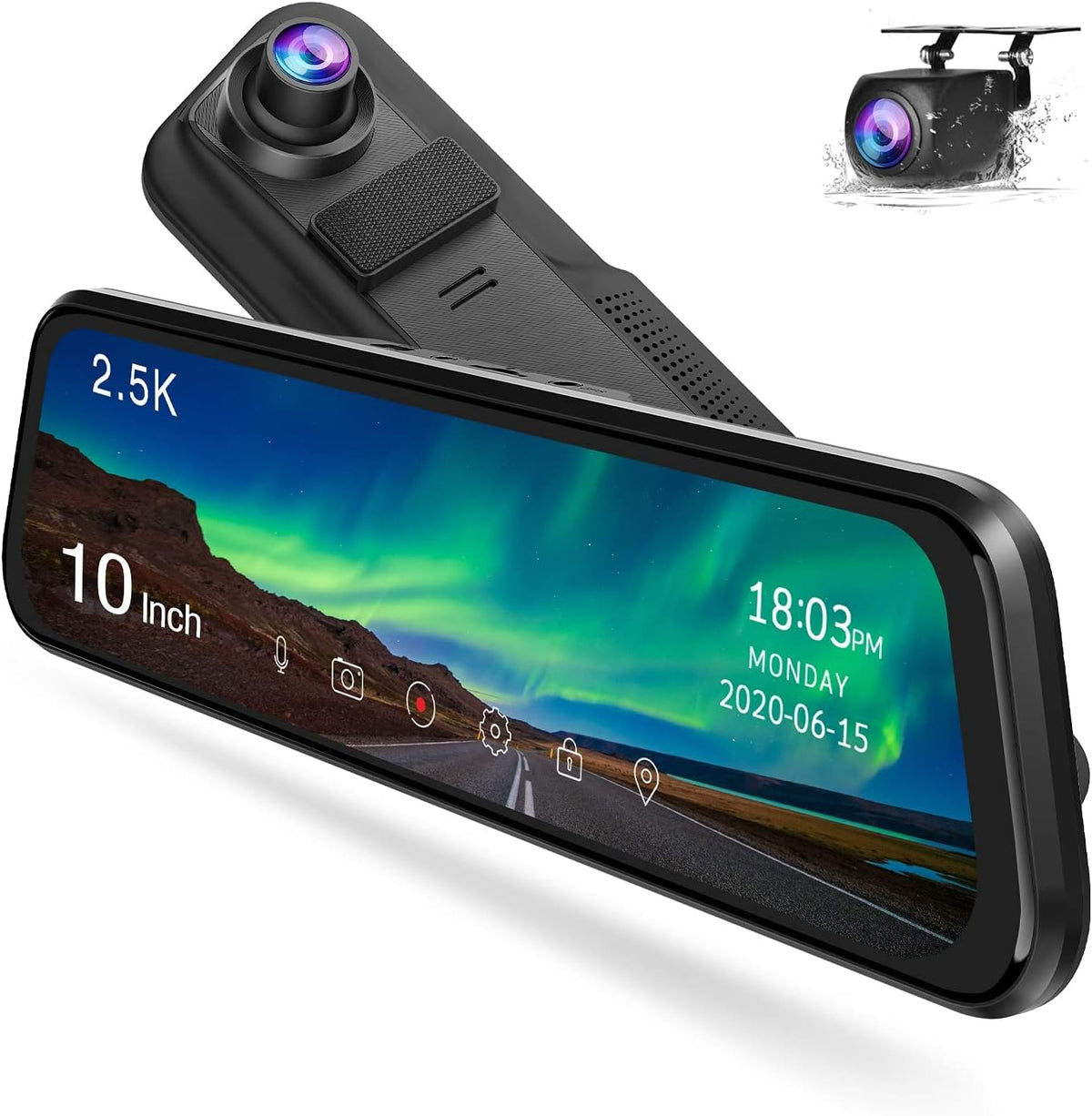 2.5K Mirror Dash Cam with Touch Screen P6574