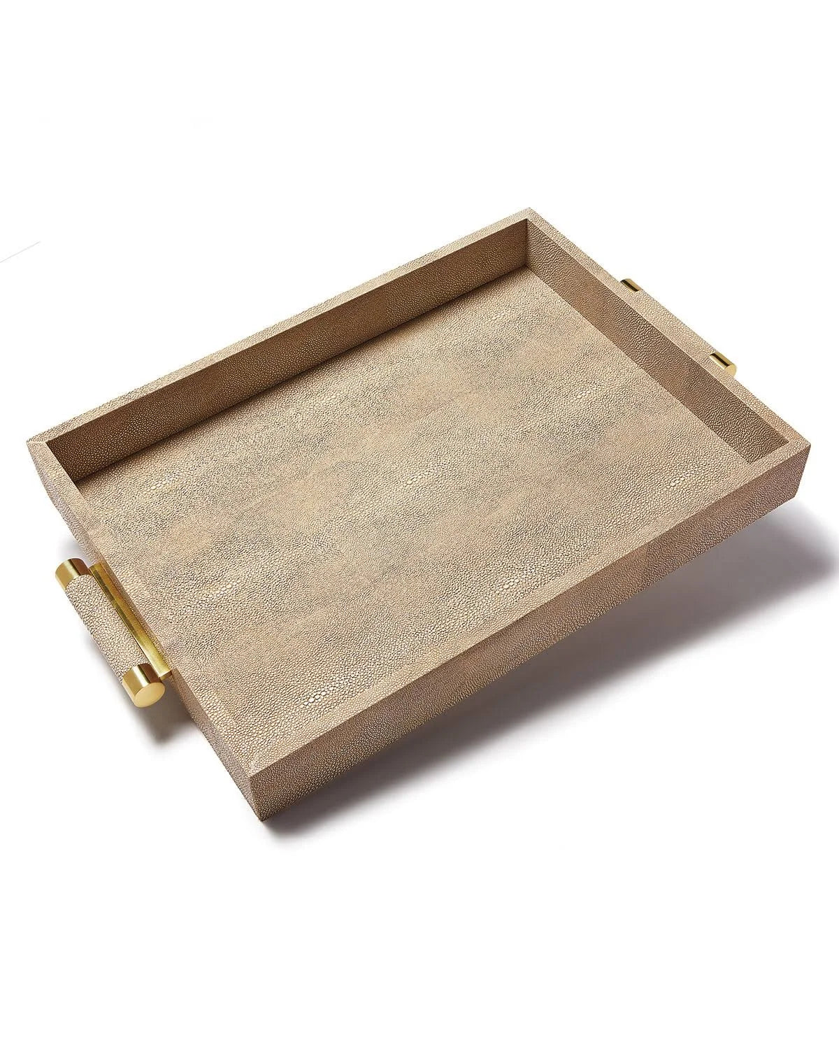 Wheat Shagreen Serving Tray C59298