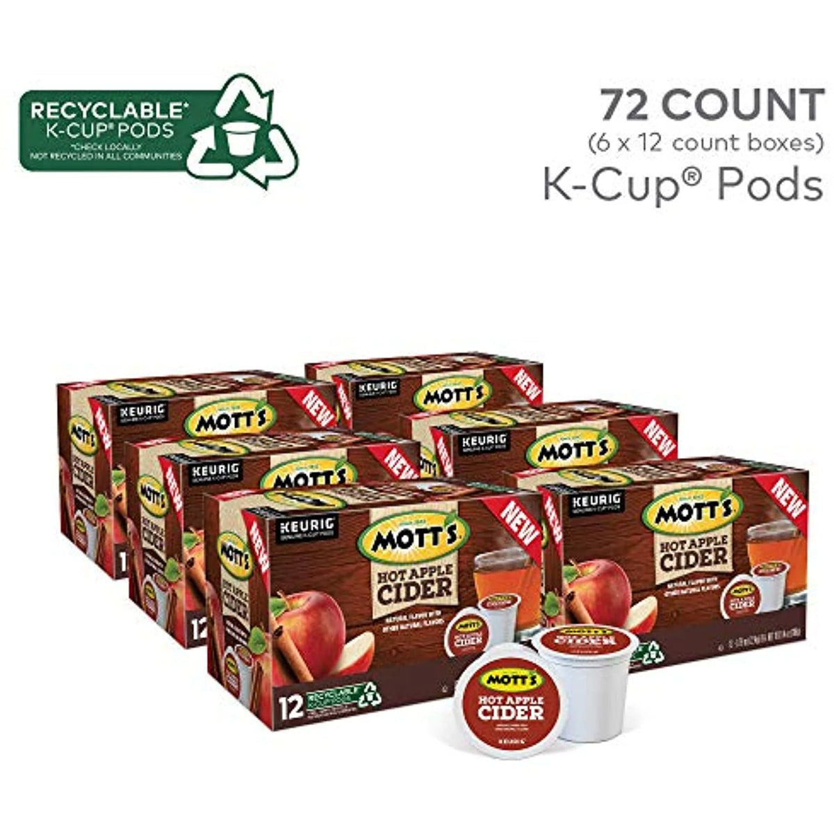 12 Count Pack Of 6 Hot Apple Cider K-Cup Pods S554938