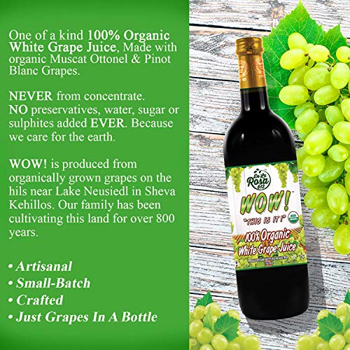 100% Organic Red Grape Juice, 25.4 Oz Glass Bottle (Pack of 2) T23081