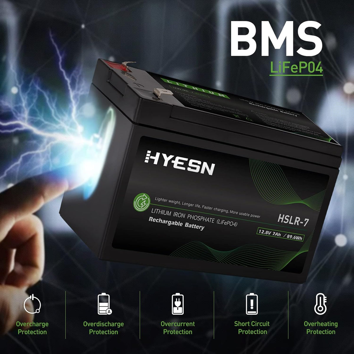12V 7Ah LiFePO4 Deep Cycle Battery Z270172