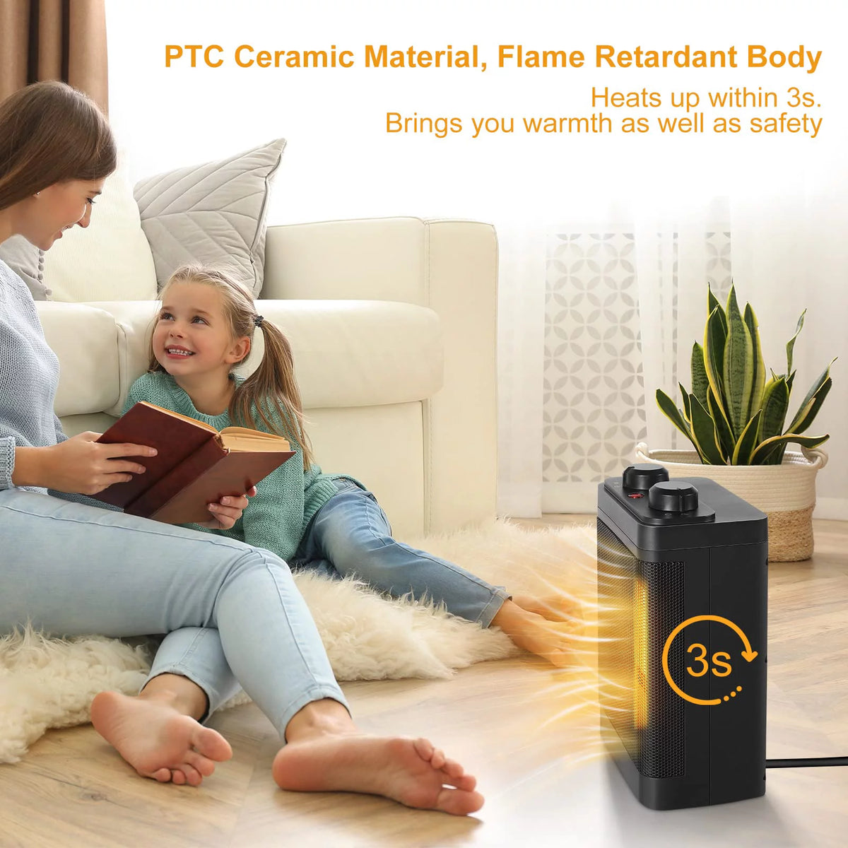 1500-Watt Ceramic Oscillating Space Heater Q424775