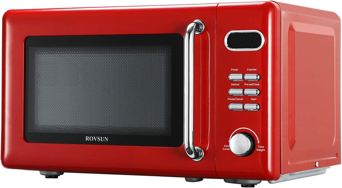 0.9 Cu.ft 900W Retro Countertop Microwave Oven White G440989