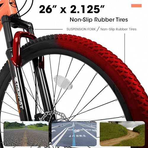 26 Inch 21-Speed Full Suspension Carbon Steel Mountain Bike V8472