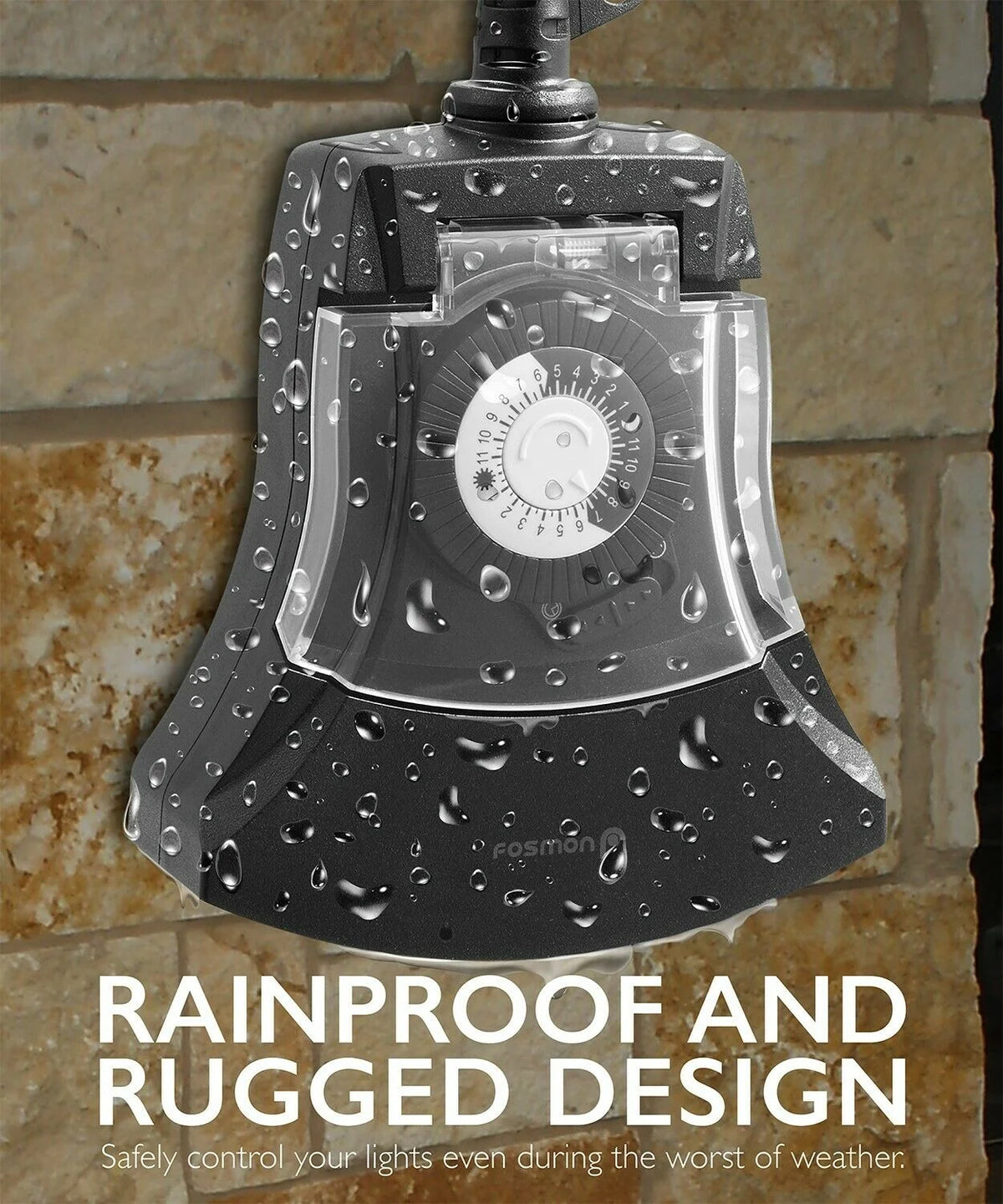 24 Hour Outdoor Mechanical 3 Outlet Timer Weatherproof Automatic Switch Light Q43633