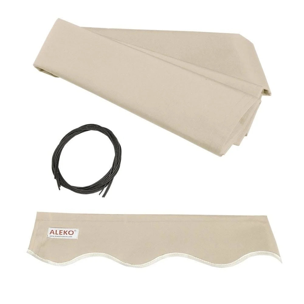 13x10 ft Half Cassette Retractable Patio Awning Ivory Y639646