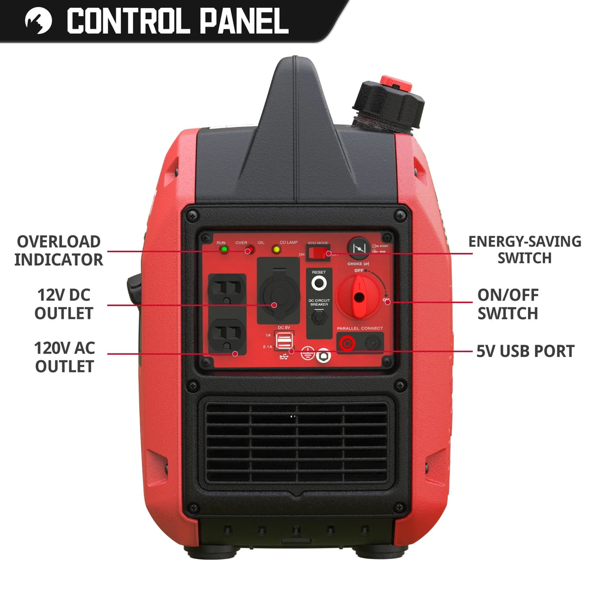 2500Watt Portable Inverter Gas Powered Generator E5175