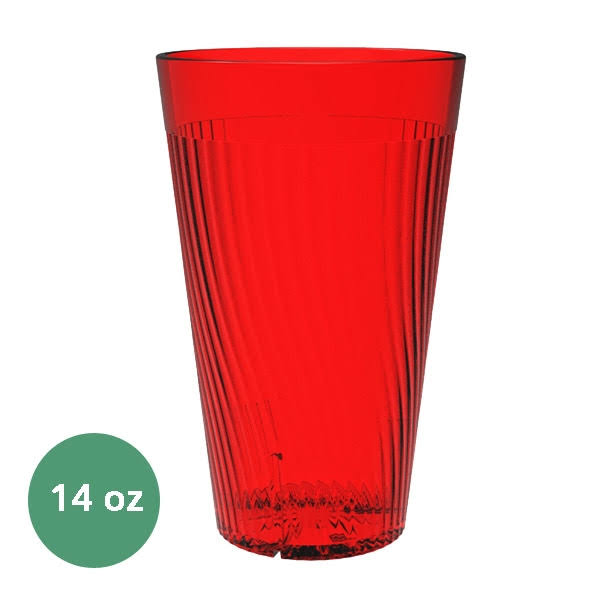14 oz. Red Polycarbonate Tumbler Pack of 6 G1586
