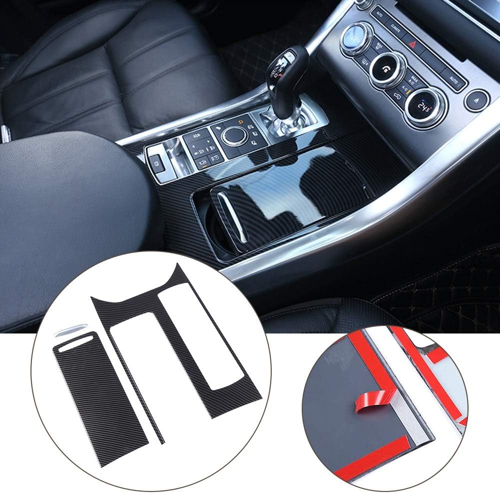 Carbon Fiber Style Center Console Gear Shift Cover Panel Trim (Pack of 3) V387746