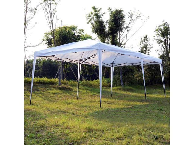 10x20 ft Pop Up Canopy Tent Gazebo with Sides - White N995617